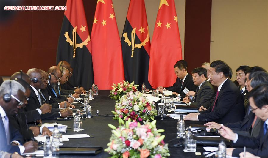 SOUTH AFRICA-CHINA-XI JINPING-ANGOLAN PRESIDENT-MEETING