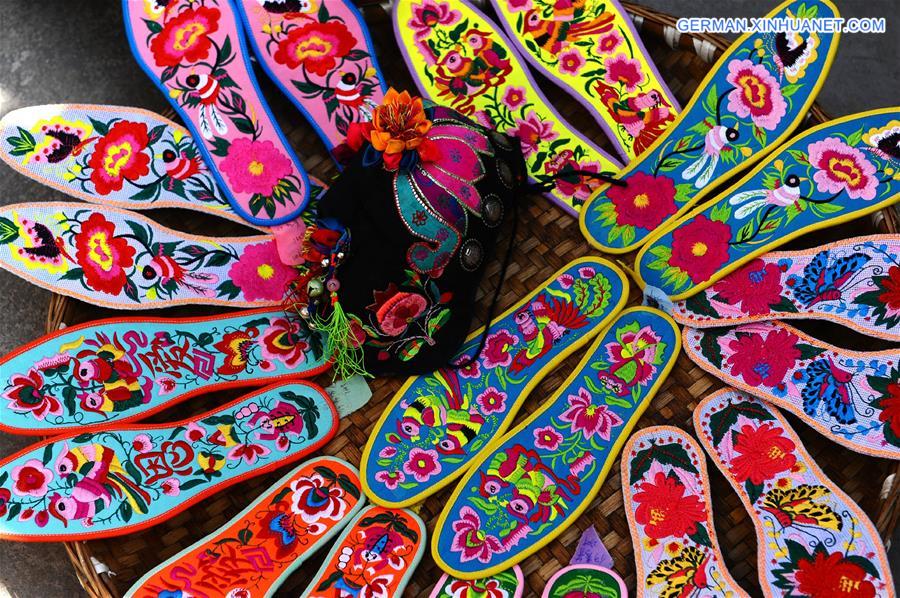 #CHINA-SHAANXI-NINGQIANG COUNTY-EMBROIDERY OF QIANG ETHNIC GROUP(CN)