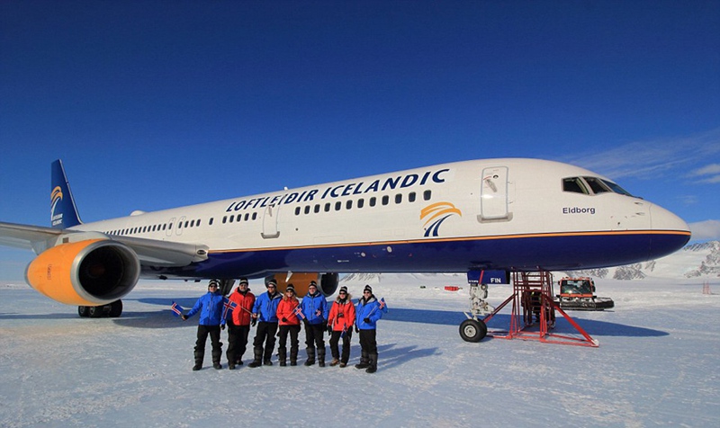 Boeing 757 landet erstmals in der Antarktis