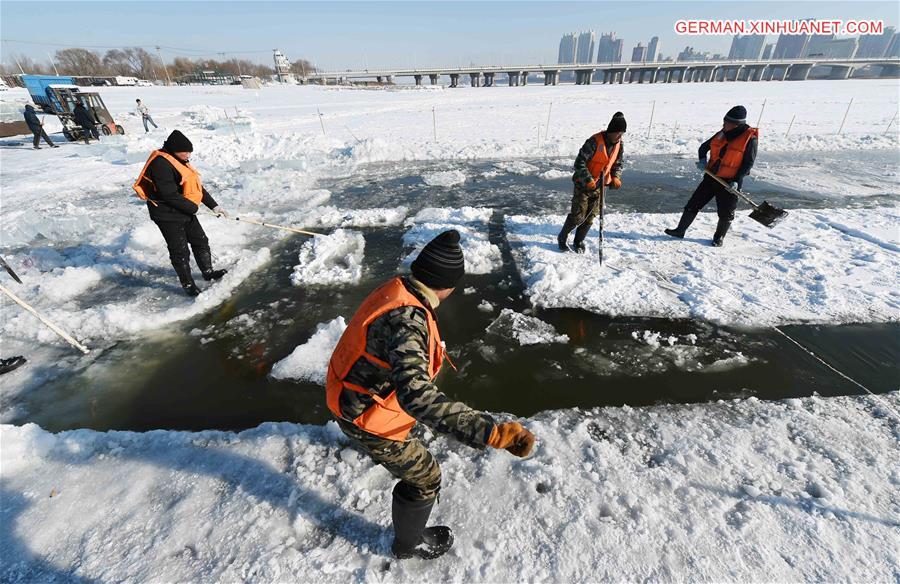 CHINA-HEILONGJIANG-HARBIN-ICE COLLECTING (CN)