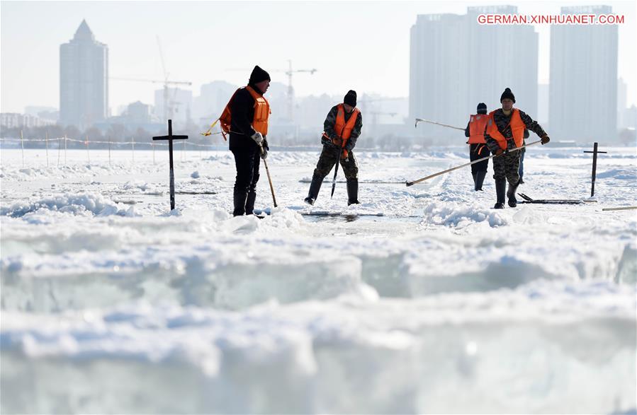 CHINA-HEILONGJIANG-HARBIN-ICE COLLECTING (CN)