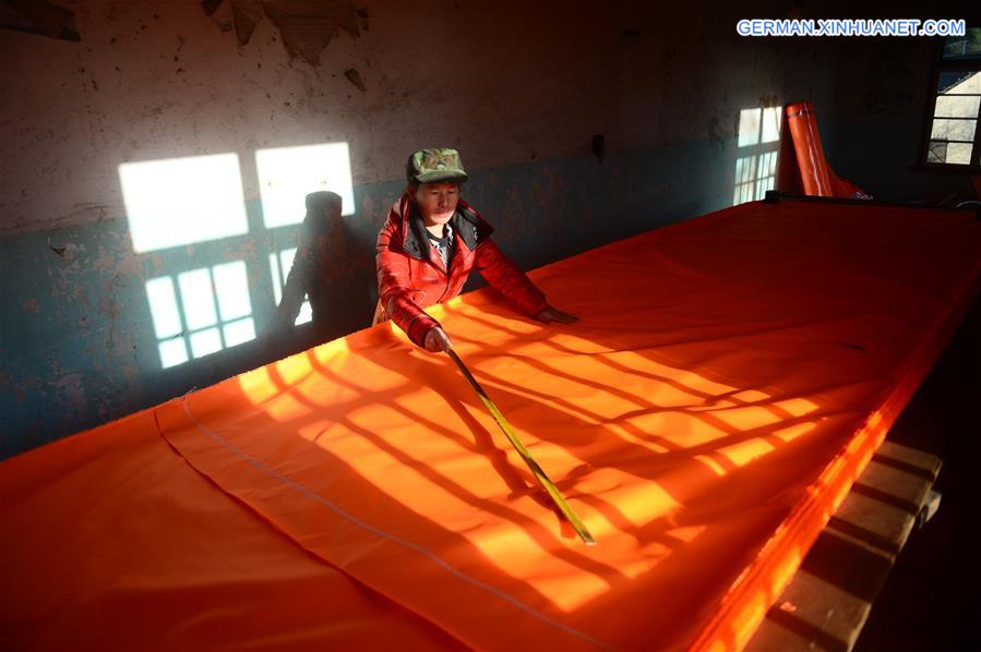 CHINA-ANHUI-JINGXIAN-OILCLOTH UMBRELLA(CN) 