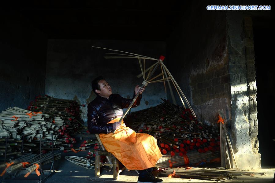 CHINA-ANHUI-JINGXIAN-OILCLOTH UMBRELLA(CN) 