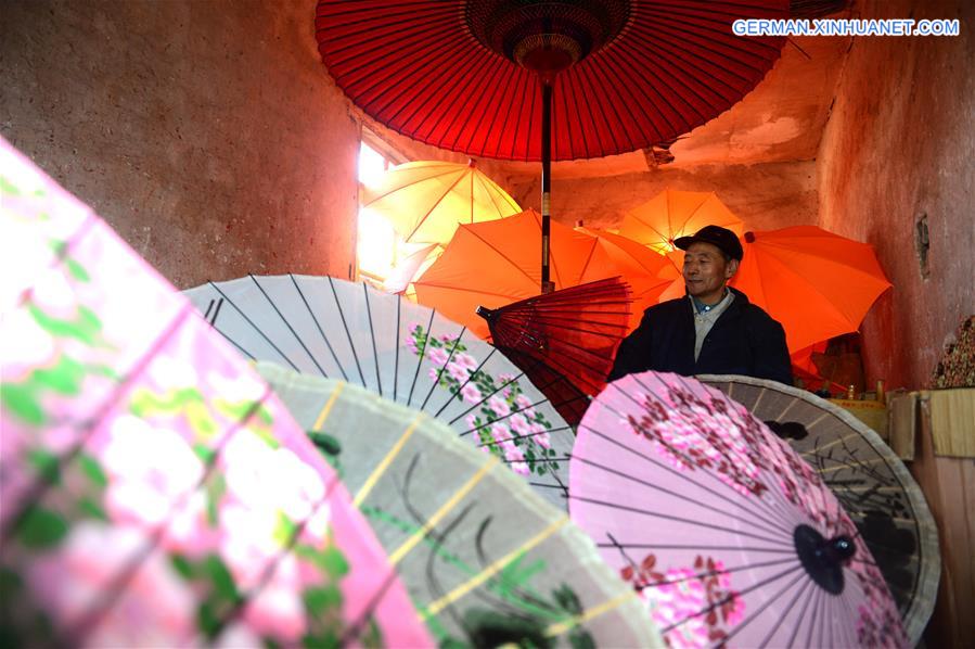 CHINA-ANHUI-JINGXIAN-OILCLOTH UMBRELLA(CN) 