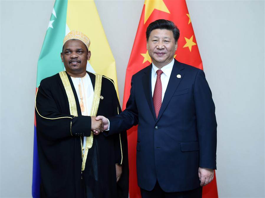 SOUTH AFRICA-CHINA-XI JINPING-COMOROS PRESIDENT-MEETING