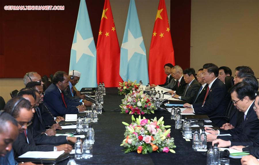 SOUTH AFRICA-CHINA-XI JINPING-SOMALI PRESIDENT-MEETING