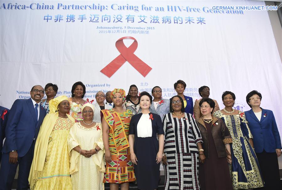 SOUTH AFRICA-CHINA-PENG LIYUAN-AIDS-ACTIVITY