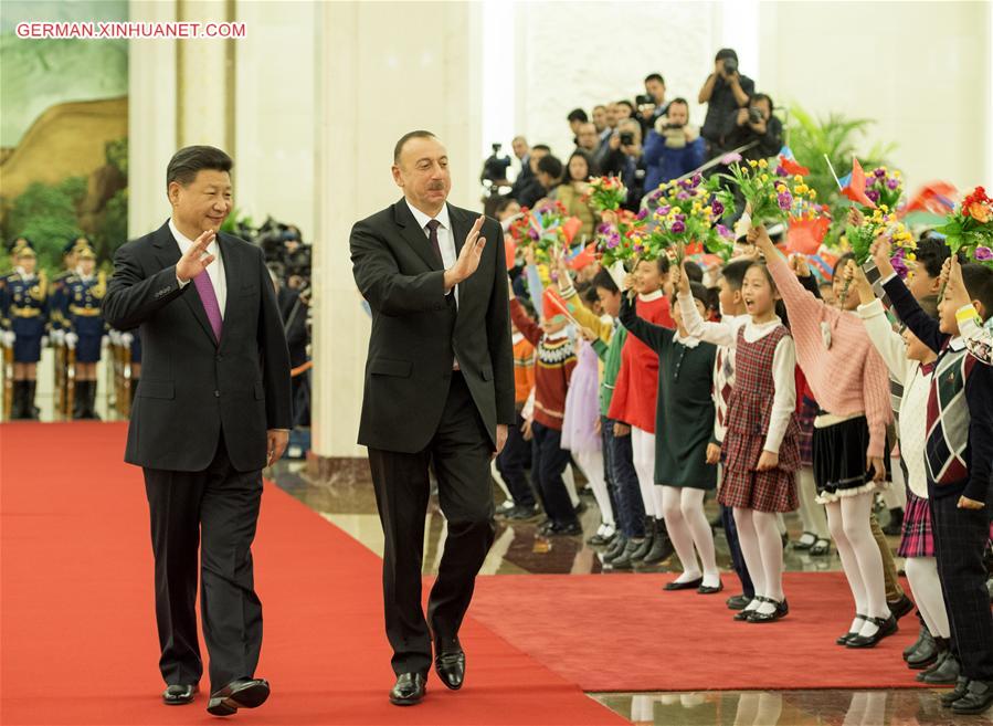 CHINA-BEIJING-XI JINPING-AZERBAIJAN-WELCOMING CEREMONY (CN)