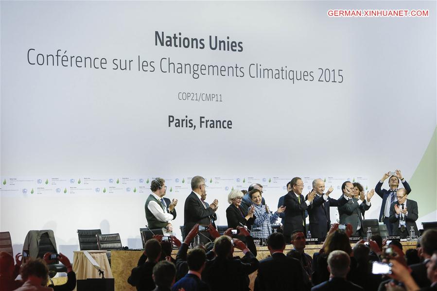 FRANCE-PARIS-COP 21-AGREEMENT-ADOPTED