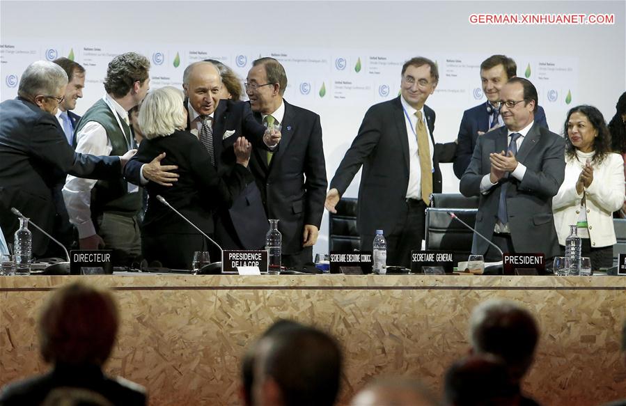 FRANCE-PARIS-COP 21-AGREEMENT-ADOPTED