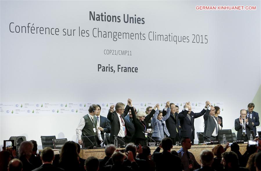 FRANCE-PARIS-COP 21-AGREEMENT-ADOPTED