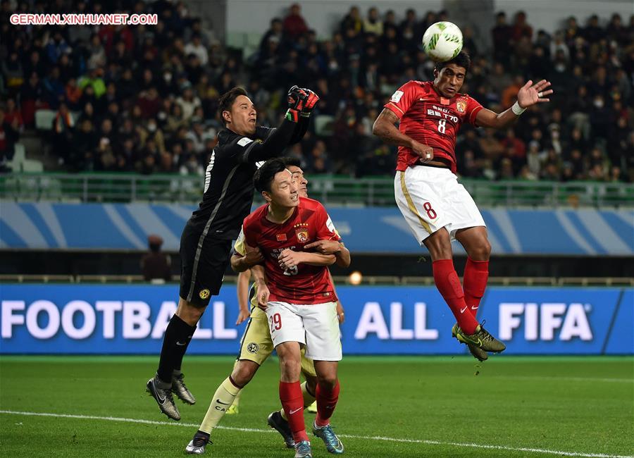 (SP)JAPAN-OSAKA-SOCCER-CLUB WORLD CUP-QUARTERFINALS-GUANGZHOU EVERGRANDE VS MEXICO CLUB AMERICA