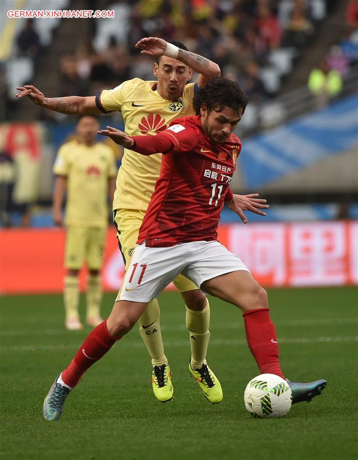 (SP)JAPAN-OSAKA-SOCCER-CLUB WORLD CUP-QUARTERFINALS-GUANGZHOU EVERGRANDE VS MEXICO CLUB AMERICA