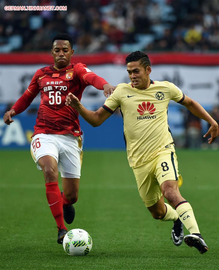 (SP)JAPAN-OSAKA-SOCCER-CLUB WORLD CUP-QUARTERFINALS-GUANGZHOU EVERGRANDE VS MEXICO CLUB AMERICA