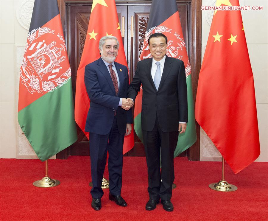 CHINA-ZHENGZHOU-LI KEQIANG-AFGHANISTAN'S CEO-MEETING (CN)