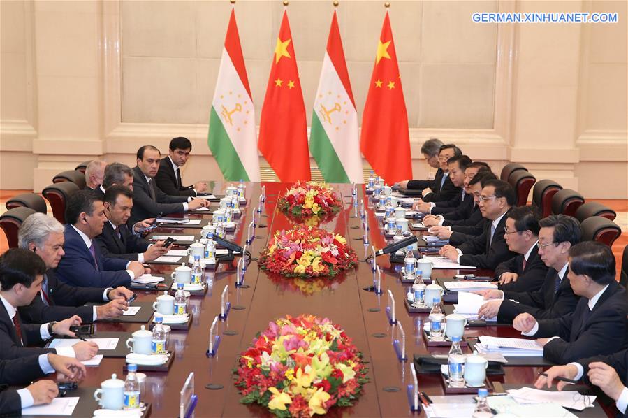 CHINA-ZHENGZHOU-LI KEQIANG-TAJIK PM-MEETING (CN)