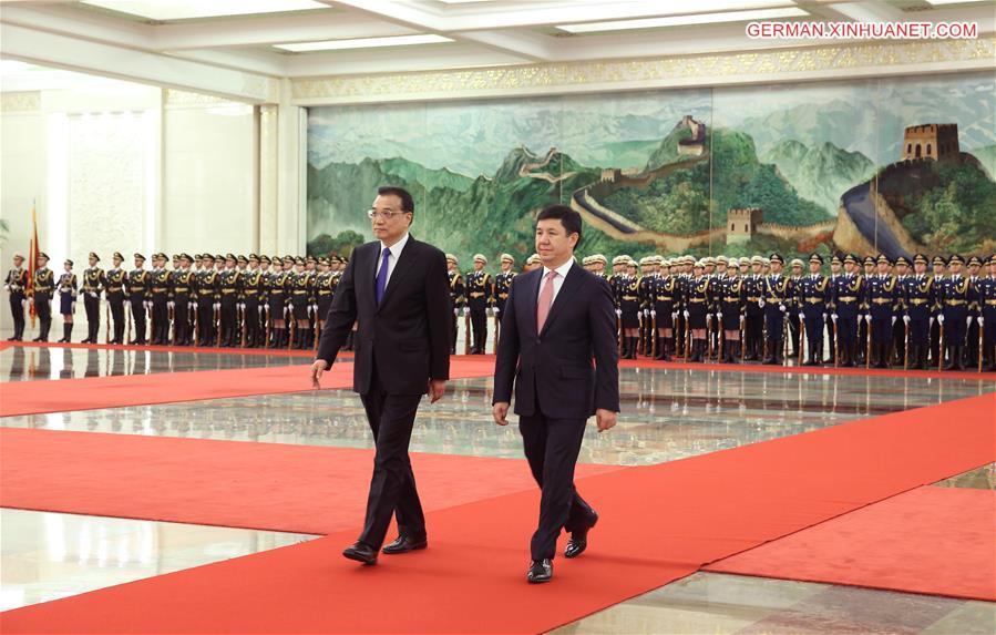 CHINA-BEIJING-LI KEQIANG-KYRGYZSTAN PM-TALKS(CN)