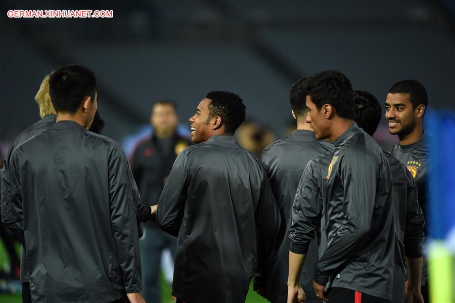 (SP)JAPAN-YOKOHAMA-CLUB WORLD CUP-EVERGRANDE-TRANING