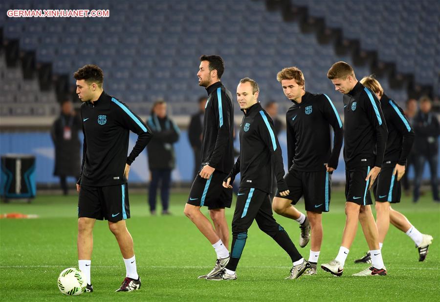 (SP)JAPAN-YOKOHAMA-CLUB WORLD CUP-BARCELONA-TRANING