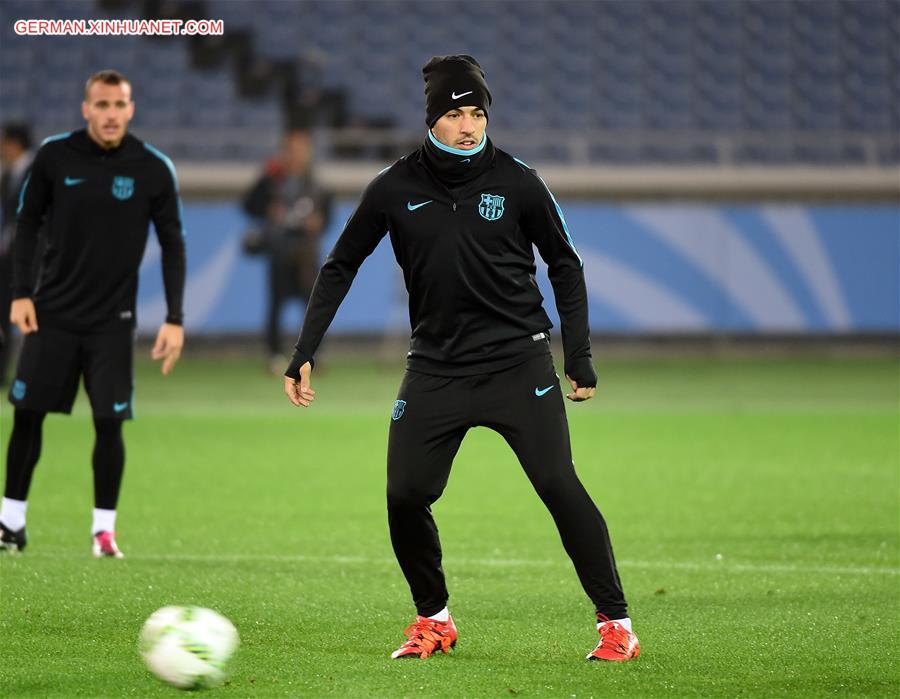 (SP)JAPAN-YOKOHAMA-CLUB WORLD CUP-BARCELONA-TRANING