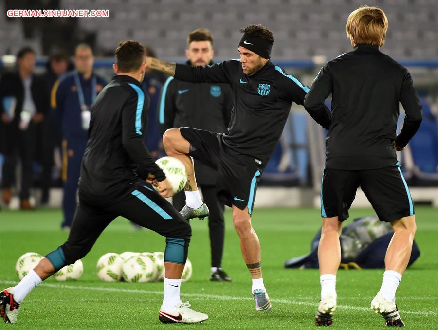 (SP)JAPAN-YOKOHAMA-CLUB WORLD CUP-BARCELONA-TRANING