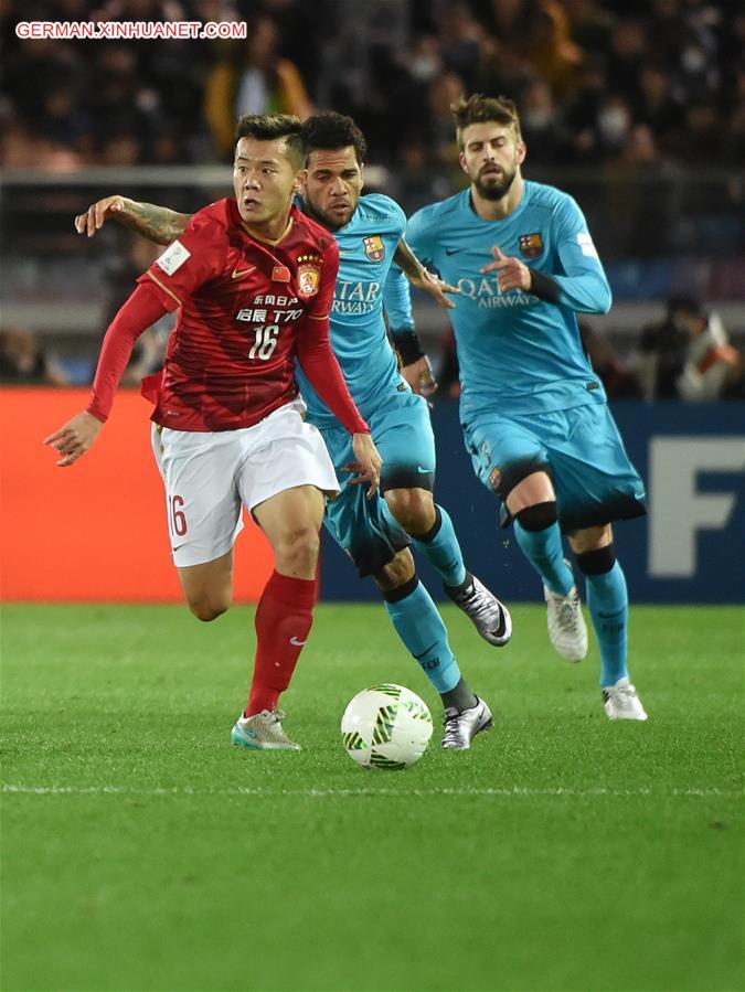 (SP)JAPAN-YOKOHAMA-SOCCER-CLUB WORLD CUP-SEMIFINALS-GUANGZHOU EVERGRANDE VS BARCELONA