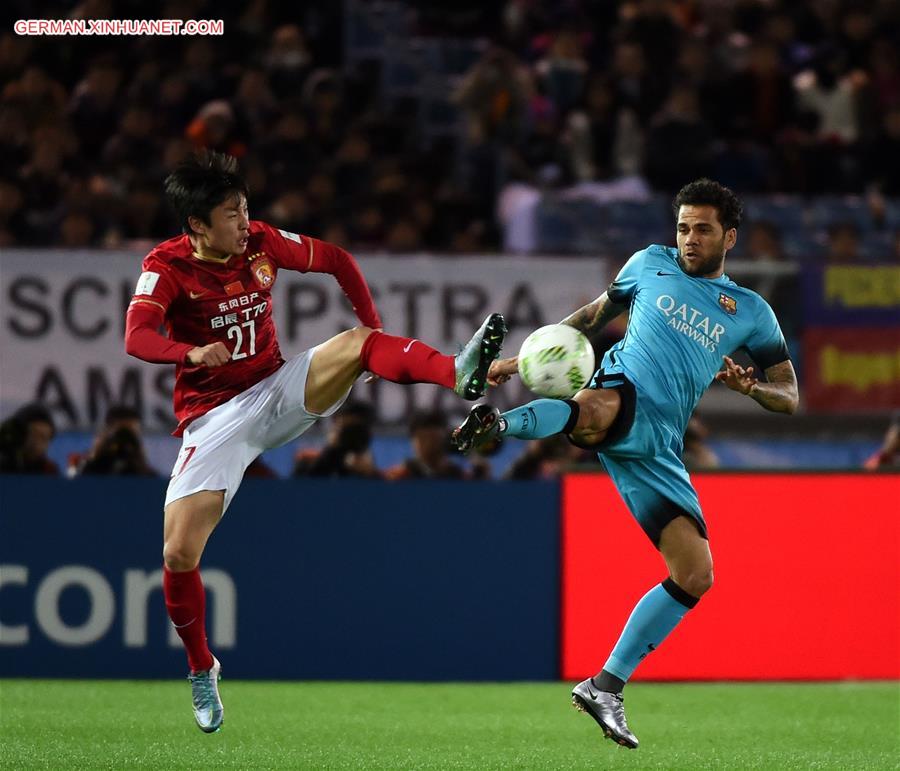 (SP)JAPAN-YOKOHAMA-SOCCER-CLUB WORLD CUP-SEMIFINALS-GUANGZHOU EVERGRANDE VS BARCELONA