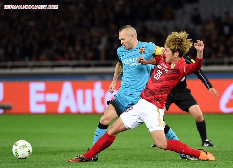 (SP)JAPAN-YOKOHAMA-SOCCER-CLUB WORLD CUP-SEMIFINALS-GUANGZHOU EVERGRANDE VS BARCELONA