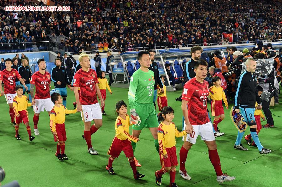 (SP)JAPAN-YOKOHAMA-SOCCER-CLUB WORLD CUP-SEMIFINALS-GUANGZHOU EVERGRANDE VS BARCELONA