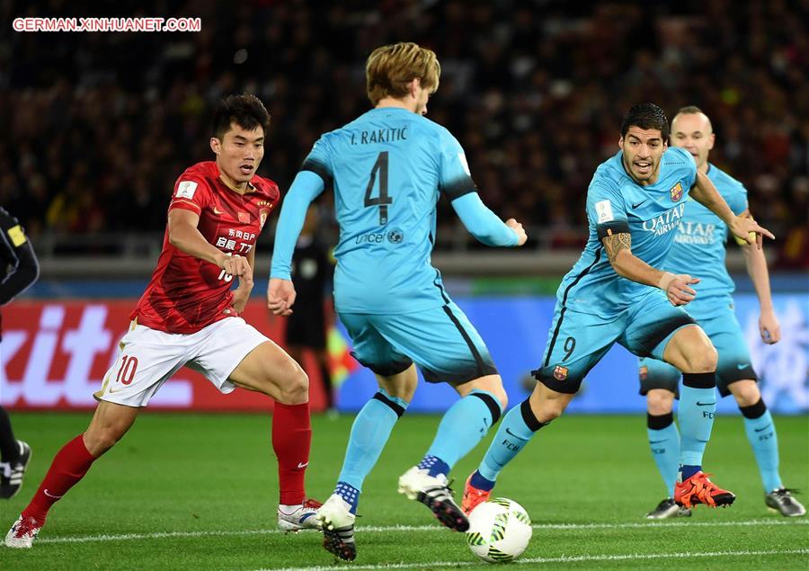 (SP)JAPAN-YOKOHAMA-SOCCER-CLUB WORLD CUP-SEMIFINALS-GUANGZHOU EVERGRANDE VS BARCELONA