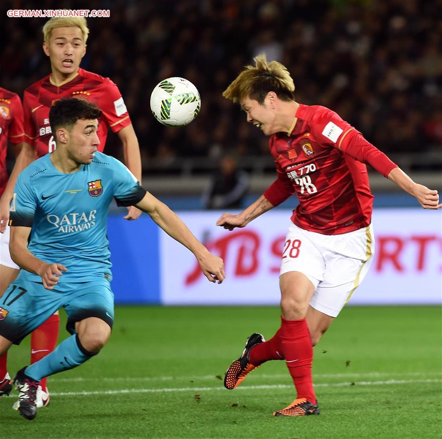 (SP)JAPAN-YOKOHAMA-SOCCER-CLUB WORLD CUP-SEMIFINALS-GUANGZHOU EVERGRANDE VS BARCELONA 