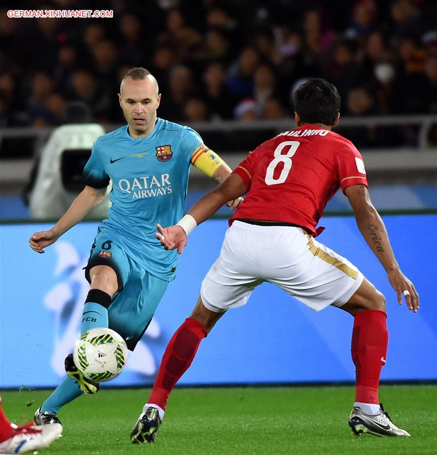 (SP)JAPAN-YOKOHAMA-SOCCER-CLUB WORLD CUP-SEMIFINALS-GUANGZHOU EVERGRANDE VS BARCELONA