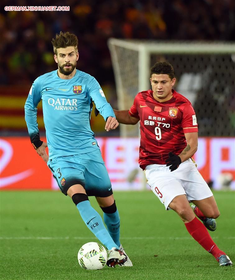 (SP)JAPAN-YOKOHAMA-SOCCER-CLUB WORLD CUP-SEMIFINALS-GUANGZHOU EVERGRANDE VS BARCELONA