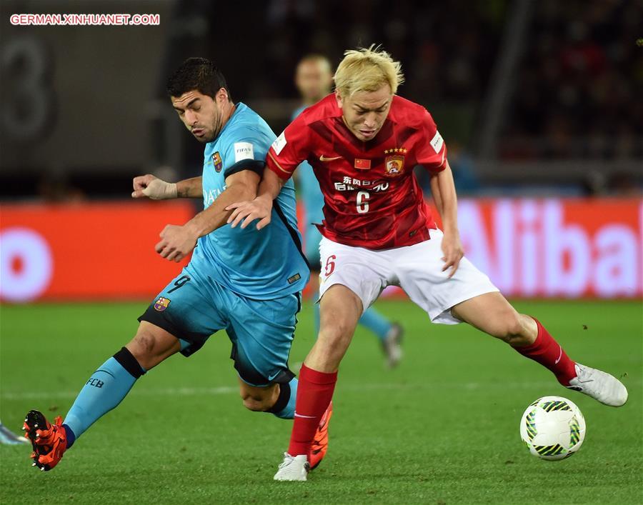 (SP)JAPAN-YOKOHAMA-SOCCER-CLUB WORLD CUP-SEMIFINALS-GUANGZHOU EVERGRANDE VS BARCELONA