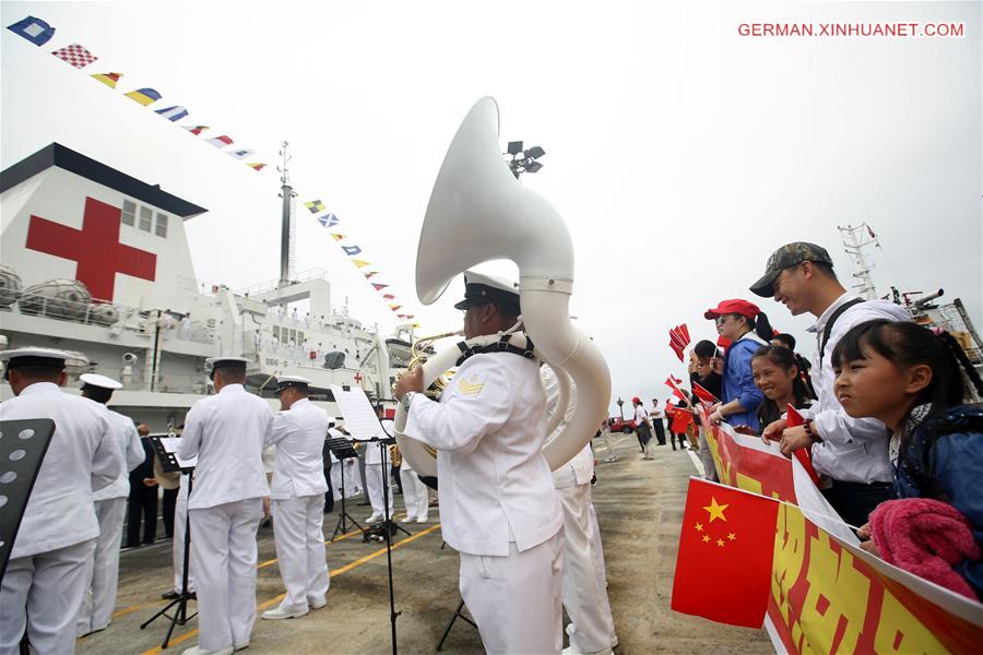 PERU-CHINA-NAVY-HOSPITAL SHIP-ARRIVAL 