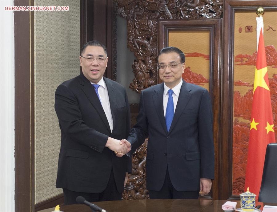 CHINA-BEIJING-LI KEQIANG-MACAU-MEETING (CN)