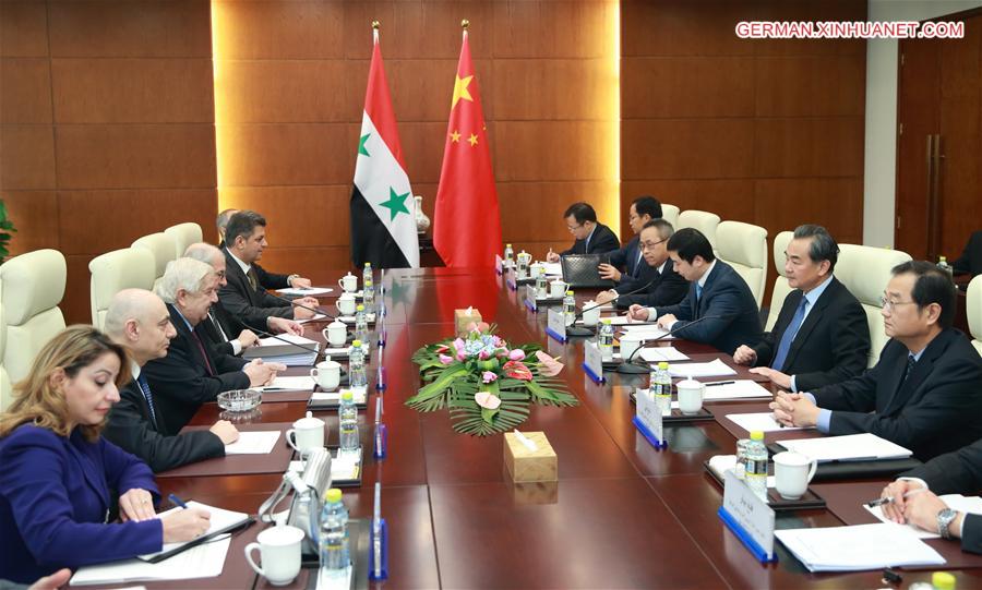 CHINA-BEIJING-WANG YI-SYRIAN-AL-MOALLEM-TALKS(CN)