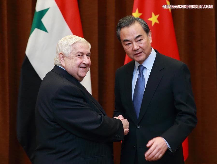 CHINA-BEIJING-WANG YI-SYRIAN-AL-MOALLEM-TALKS(CN)