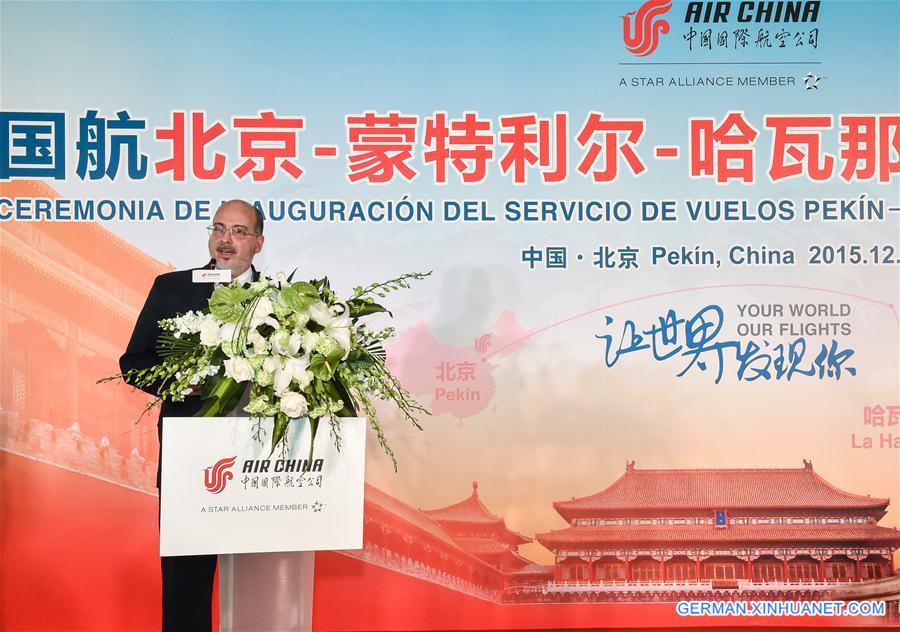 CHINA-BEIJING-CUBA-NEW FLIGHT-OPENING CEREMONY(CN)