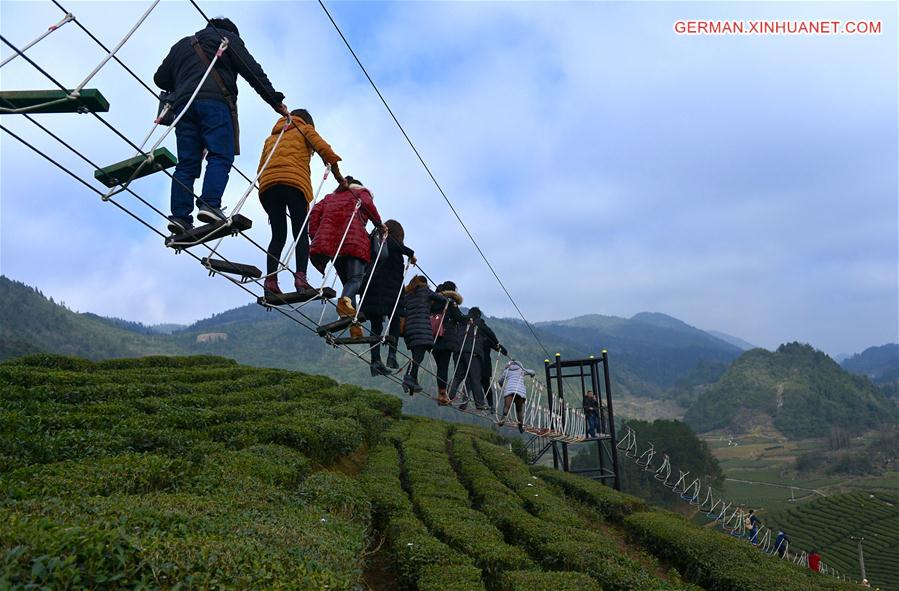 #CHINA-HUBEI-XUAN'EN-TEA PARK-AERIAL CORRIDOR(CN)