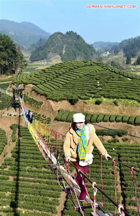 #CHINA-HUBEI-XUAN'EN-TEA PARK-AERIAL CORRIDOR(CN)