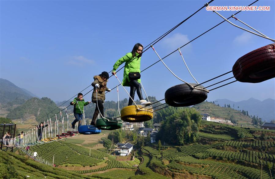 #CHINA-HUBEI-XUAN'EN-TEA PARK-AERIAL CORRIDOR(CN)