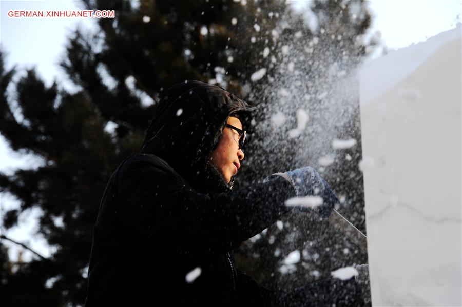 CHINA-HARBIN-SNOW SCULPTURE-CONTEST (CN) 