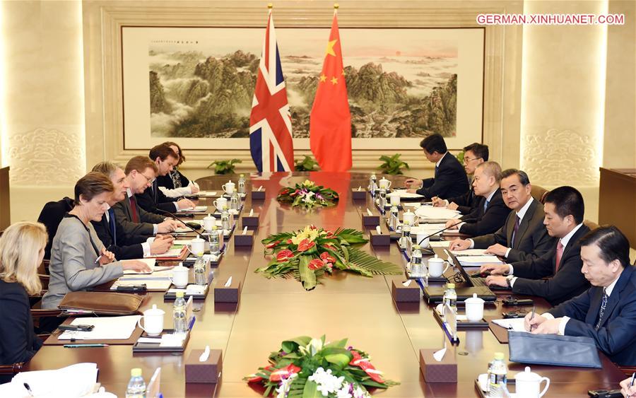 CHINA-BEIJING-WANG YI-BRITAIN-MEETING