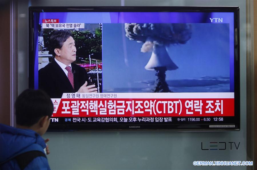 (CORRECTION) SOUTH-KOREA-DPRK-FIRST HYDROGEN BOMB-TEST