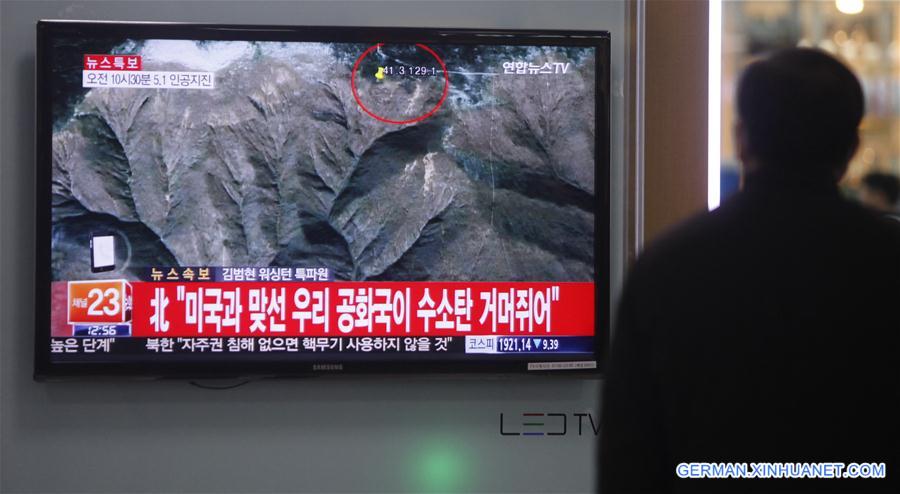 (CORRECTION) SOUTH-KOREA-DPRK-FIRST HYDROGEN BOMB-TEST