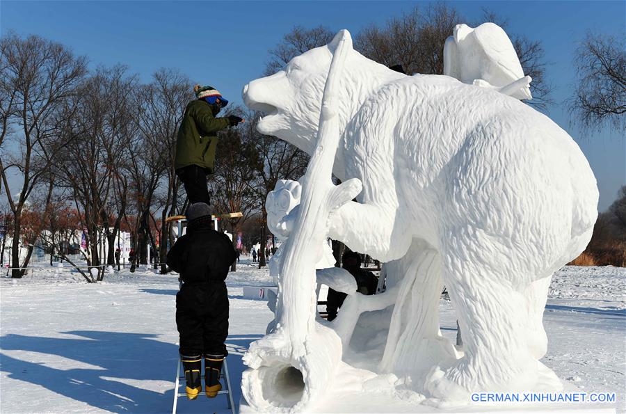 CHINA-HARBIN-SNOW SCULPTURE-CONTEST (CN)