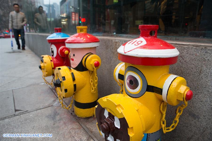 #CHINA-NANJING-FIRE HYDRANT-CARTOON IMAGE (CN)