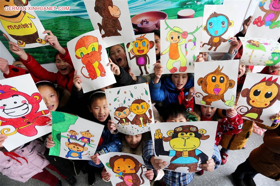 #CHINA-JIANGSU-LIANYUNGANG-DRAWINGS OF MONKEY (CN)