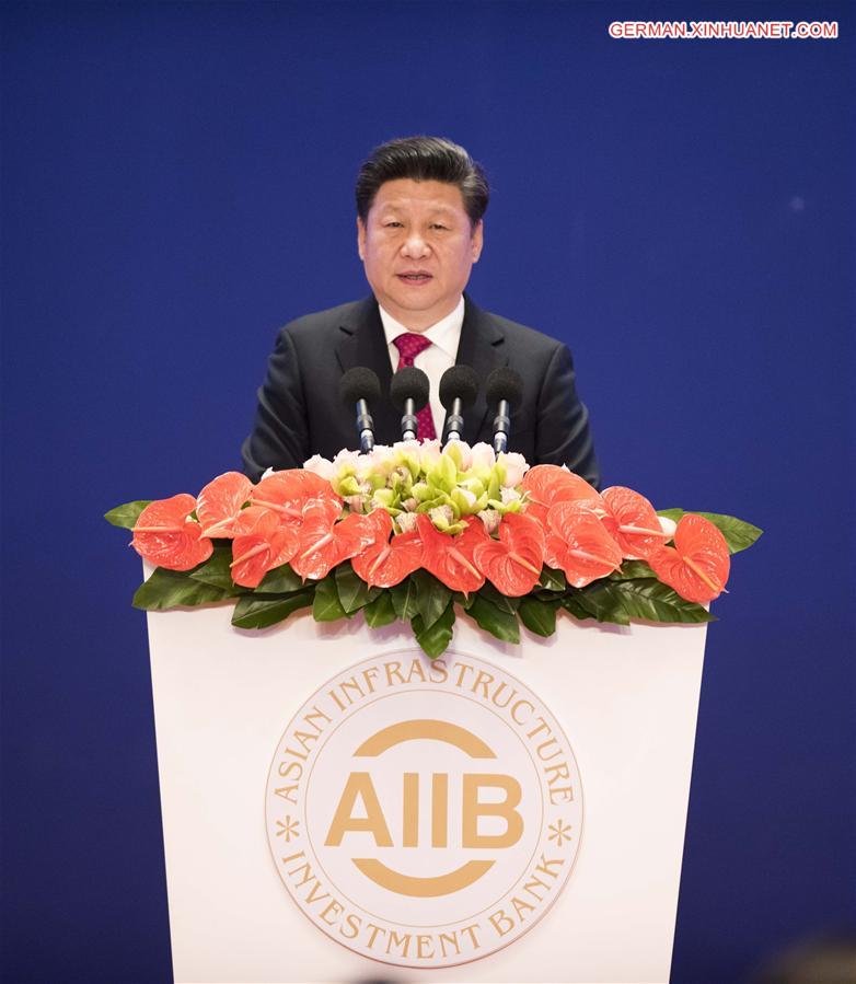 (FOCUS)CHINA-BEIJING-XI JINPING-AIIB-OPENING CEREMONY(CN)